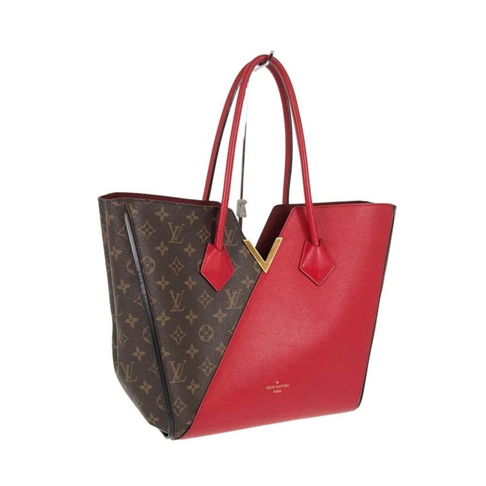 Louis Vuitton Tote Bag Monogram Kimono MM Calfskin Leather Red